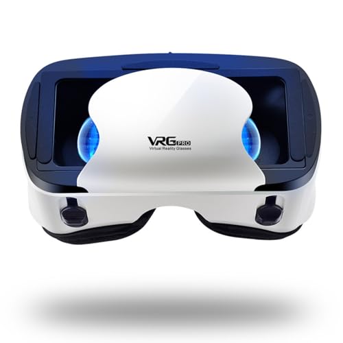 VR-Headset, Virtual-Reality-Headset für Kinder und Erwachsene, universelle 3D-VR-Brille, Spielen Sie 3D-Videospiel-Film, kompatibel mit 5-7 Zoll iOS- und Android-Smartphones, Weiß Bild 7