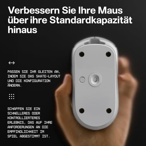 Wallhack PTFE Maus Dot-Skates | Universale Premium Skates für Gaming Mäuse | Ultra-Glattes Gleiten auf Stoff & Glaspads | Geschwindigkeit & Kontrolle Anpassen | Schnell & Einfach | Schwarz 7mm x 14mm Bild 2
