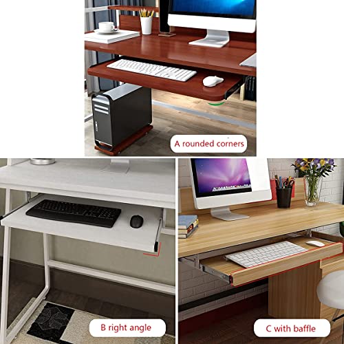 Tastaturablagen aus Holz mit 5 Farboptionen für unter dem Schreibtisch, ideal für Tastatur und Maus, perfekt für Zuhause, Büro, Arbeitszimmer, PC, Gaming-Schreibtischverlängerung Bild 4