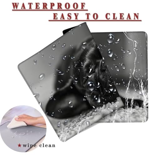 Mauspad XXL 1400x800x4mm Wasserdicht Schreibtischunterlage rutschfeste Speed Gaming Mousepad Dog Groß Desk Mouse Mat Maus Pad, Schreibtisch Unterlage Deko für PC, MacBook, Laptop, Home Office Bild 2