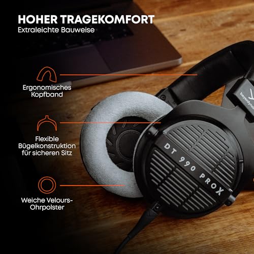 beyerdynamic DT 990 PRO X offener, ohrumschließender Studiokopfhörer für kritisches Hören und Editing Bild 5