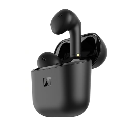 Sennheiser ACCENTUM Open Earbuds - Open-Ear Design, dynamischer Sound & Kopfhörer kabellos Bluetooth, IPX4-Spritzwasserschutz, 28h Akku, USB-C Ladeetui, für Musik & Telefonate, Schwarz Bild 1