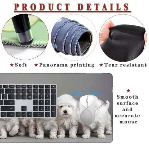 Mauspad XXL 1400x800x4mm Wasserdicht Schreibtischunterlage rutschfeste Speed Gaming Mousepad Family (1) Groß Desk Mouse Mat Maus Pad, Schreibtisch Unterlage Deko für PC, MacBook, Laptop, Home Office Bild 4