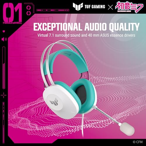 ASUS Auriculares A303 TG H1 GEN II Miku Con Cable y Micrófono para Gaming Bild 3