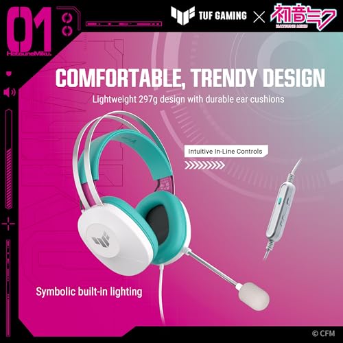 ASUS Auriculares A303 TG H1 GEN II Miku Con Cable y Micrófono para Gaming Bild 5