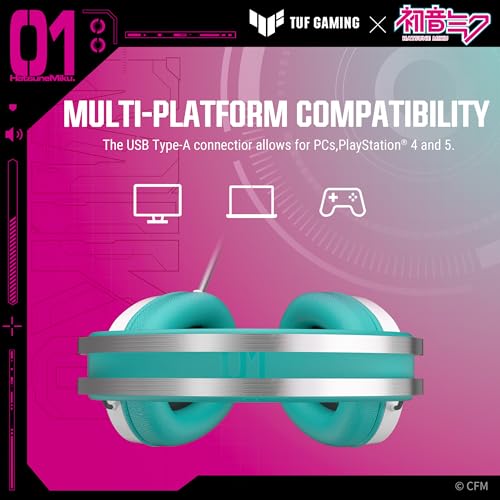 ASUS Auriculares A303 TG H1 GEN II Miku Con Cable y Micrófono para Gaming Bild 6