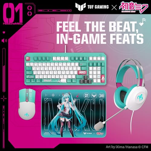 ASUS P521 TG MINI WL Mouse Miku Edition Ratón Gaming Inalámbrico + Bluetooth 12000DPI Verde Bild 2