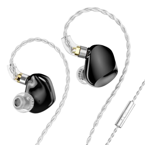 SABAJ TRN VX Pro+ Kabelgebundene Kopfhörer mit Mikrofon,1DD+8BA HiFi In-Ear Kopfhörer, 32Ω Gaming Kopfhörer Abnehmbares-Kabel (3,5 mm) Bild 1