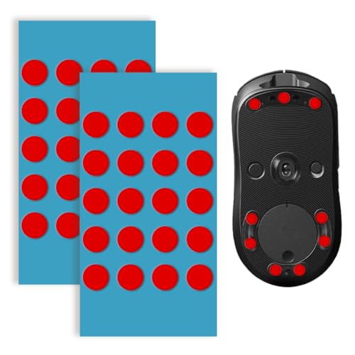 MOLZINY 40 Stück Aufkleber Universelle Maus Anti-Rutsch Fußaufkleber Ultra-Schnelle Mausfüße Mouse Skates Mouse Dot Skate Maus Gleitaufkleber Unterseite Für E-Sport Anwendbar auf Logitech G PRO Bild 1