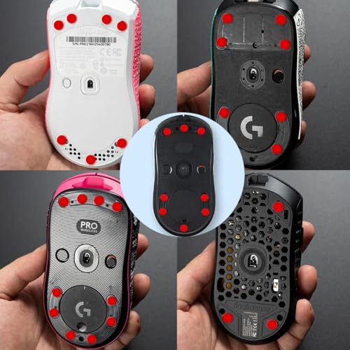 MOLZINY 40 Stück Aufkleber Universelle Maus Anti-Rutsch Fußaufkleber Ultra-Schnelle Mausfüße Mouse Skates Mouse Dot Skate Maus Gleitaufkleber Unterseite Für E-Sport Anwendbar auf Logitech G PRO Bild 6