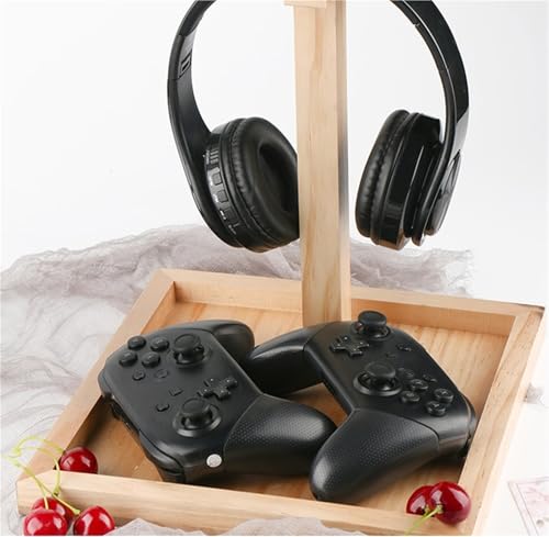 Kopfhörer Ständer Schreibtisch Zubehör Holz Desktop Headset Ständer Kreative Headset Rack Lagerung PC Gaming Headset Ständer Gaming Headsets(Natural) Bild 2