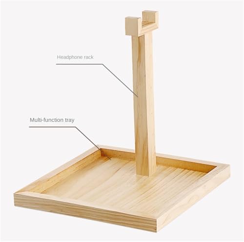 Kopfhörer Ständer Schreibtisch Zubehör Holz Desktop Headset Ständer Kreative Headset Rack Lagerung PC Gaming Headset Ständer Gaming Headsets(Natural) Bild 4