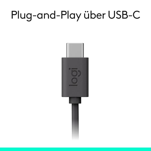Logitech H390 kabelgebundenes Headset für PC/Notebook, Stereo-Kopfhörer mit Mikrofon mit Geräuschunterdrückung, Stereo, Bedienelemente am Kabel, Works with Chromebook – SCHWARZ Bild 5