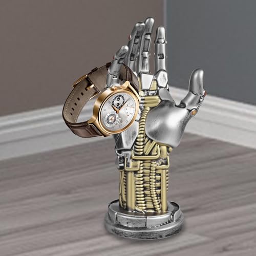Cyberpunk Kopfhörerstände, Gaming Headset Halterung und Controller Ständer, Futuristisches Harzdesign in Metalloptik, Gamer Zubehör für Schreibtischorganisation Bild 6