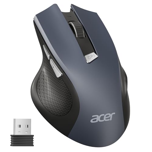 acer Maus Kabellos, 2.4GHz 1600 DPI Funkmaus, 3 Einstellbare DPI Wireless Mouse mit 6 Tasten, Batteriebetriebene Kabellose Maus für Laptop, PC und MacBook, Empfohlen für Rechtshänder Bild 1