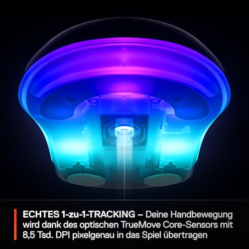 SteelSeries Rival 3 Gen 2 Gaming-Maus - 8.500 DPI TrueMove Core-Optiksensor - 60 Millionen Klicks garantiert - Niedrige Latenz - 77 g leicht - PTFE-Gleitfüße - RGB - Schwarz Bild 3