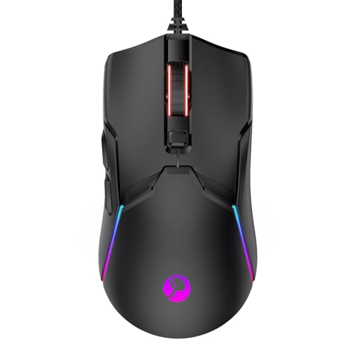 XT13 RGB-Gaming-Maus, alle Tasten sind bearbeitbar, 12 Hintergrundbeleuchtungsmodi, 8000 DPI, kabelgebundene optische Maus, Software unterstützt DIY-Tastenbindungstaste Bild 1