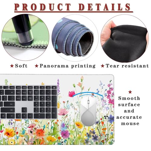Mauspad XXL 1400x800x4mm Wasserdicht Schreibtischunterlage rutschfeste Speed Gaming Mousepad Fun (6) Groß Desk Mouse Mat Maus Pad, Schreibtisch Unterlage Deko für PC, MacBook, Laptop, Home Office Bild 4