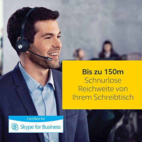 Jabra Engage 75 On-Ear Dect Stereo Kopfhörer - Skype for Business zertifiziert, mit Noise-Cancelling für Tischtelefone und Softphones - schwarz - EU-Version Bild 2