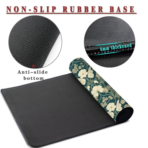 Mauspad XXL 1400x800x4mm Wasserdicht Schreibtischunterlage rutschfeste Speed Gaming Mousepad Garden (2) Groß Desk Mouse Mat Maus Pad, Schreibtisch Unterlage Deko für PC, MacBook, Laptop, Home Office Bild 3