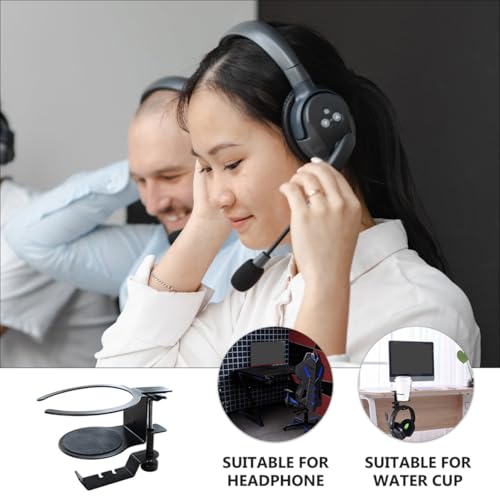 Cabilock Kopfhöreraufhänger Und Becherhalter Aus Aluminiumlegierung Stabiler Schreibtisch Organizer Für Gaming Headsets Und Getränke Bild 2