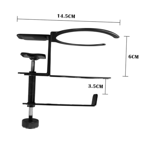 Cabilock Kopfhöreraufhänger Und Becherhalter Aus Aluminiumlegierung Stabiler Schreibtisch Organizer Für Gaming Headsets Und Getränke Bild 4