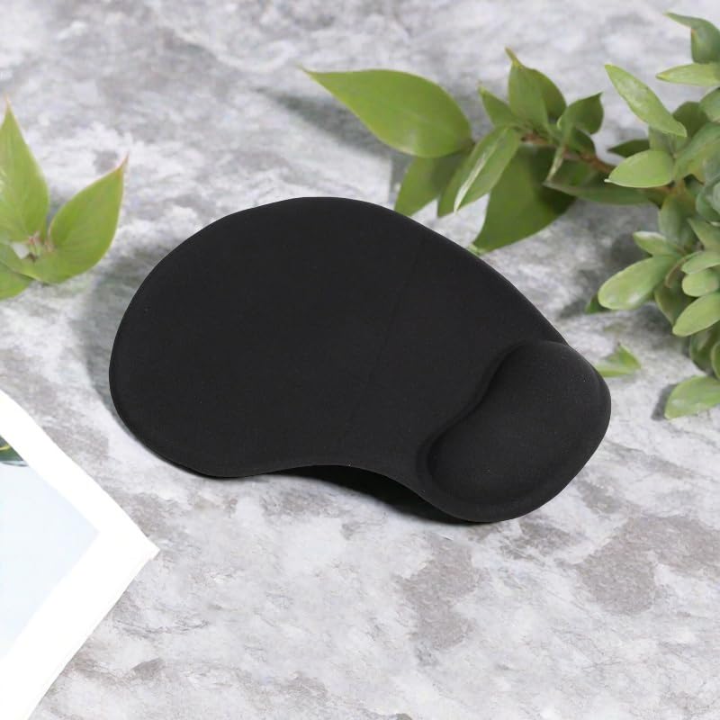 Mauspad mit Handgelenkstütze, ergonomisches Mauspad mit Gel-Handgelenkauflage, Gaming-Desktop-Mauspad für Computer, Laptop, Büro, Zuhause und Reisen (schwarz) Bild 3