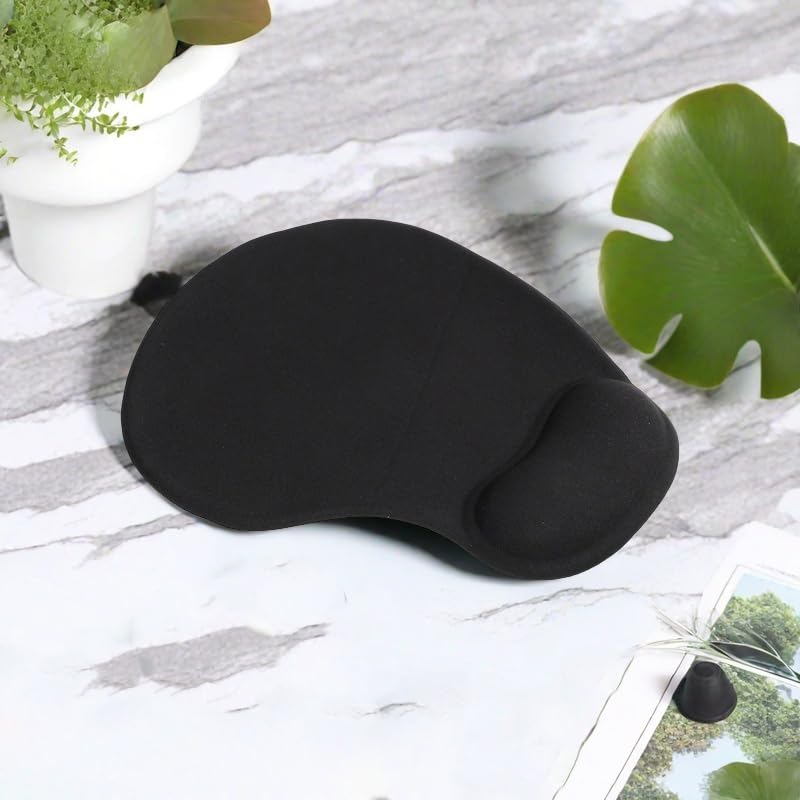 Mauspad mit Handgelenkstütze, ergonomisches Mauspad mit Gel-Handgelenkauflage, Gaming-Desktop-Mauspad für Computer, Laptop, Büro, Zuhause und Reisen (schwarz) Bild 4