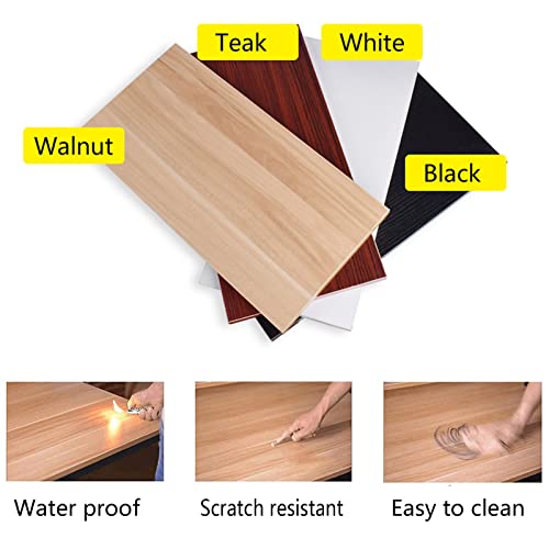 Tastaturablage unter dem Schreibtisch mit 36 cm Schienen, platzsparende Schublade für Tastatur und Maus, 54 cm L x 27 cm B, Teakholz-Finish, einfache Installation für Home Office und Gaming Setup. Bild 4