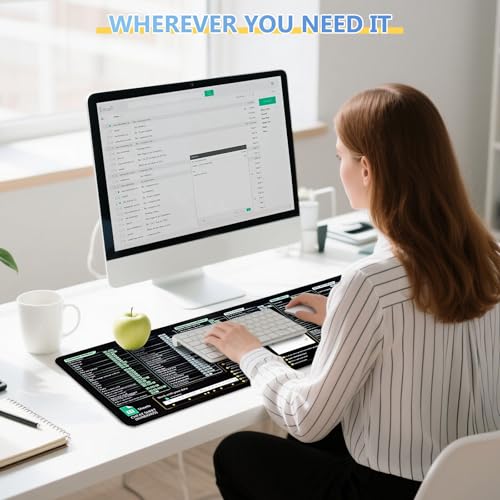 Mauspad mit Google Tabellen Mouse Pad for Google Sheets Shortcuts (Windows), Großes Mauspad mit Tastenkürzeln, Gaming-Unterlage für Maus & Tastatur, Hd-Druck, Verstärkte Nähte, Waschbar, Rutschfest Bild 6