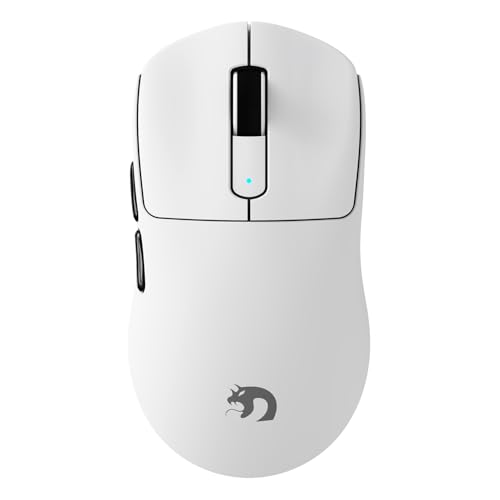 MAMBASNAKE M3 39g Superlight Mouse, PixArt PAW3395PRO Gaming Sensor, BT/2.4G Wireless/Wired Gaming Mouse, 6 Adjustable DPI up to 40000, 200 Hrs Battery, Office Mice for Win11/Xbox/PS/Mac (White) Bild 1
