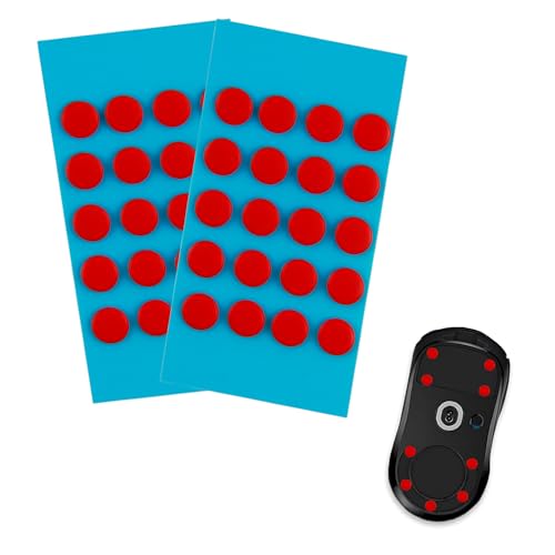 40 Stück Mouse Skates Set für Wallhack Pro, Superglide Performance auf Glas Mauspad, 0,6 mm dünne Skates für maximale Kontrolle und müheloses Gleiten, Mausfüße für Gaming und Büro Bild 1