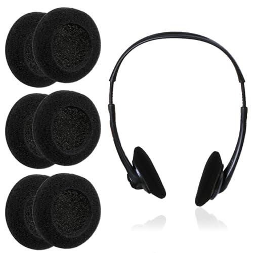 6 Stück Kopfhörer Ohrpolster Schaumstoff Polster 51mm Schwarz Earpads Ersatz Kopfhörer Ohrpolster Schaum Ohrkissen Schaumschwamm Kopfhörerpolster Earpads Audio Kopfhorer Bild 1