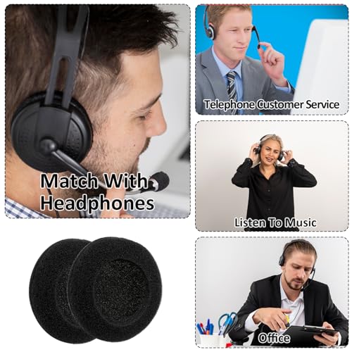 6 Stück Kopfhörer Ohrpolster Schaumstoff Polster 51mm Schwarz Earpads Ersatz Kopfhörer Ohrpolster Schaum Ohrkissen Schaumschwamm Kopfhörerpolster Earpads Audio Kopfhorer Bild 3