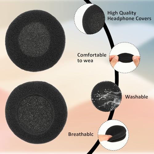 6 Stück Kopfhörer Ohrpolster Schaumstoff Polster 51mm Schwarz Earpads Ersatz Kopfhörer Ohrpolster Schaum Ohrkissen Schaumschwamm Kopfhörerpolster Earpads Audio Kopfhorer Bild 7