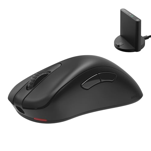 BenQ Zowie EC2-DW Kabellose 4K-Maus für E-Sport, Sportwissenschaft, optimierter 4K-Empfänger, 60 g, asymmetrisch, treiberlos, 3950 Sensor, 4K-Abrufrate Bild 1