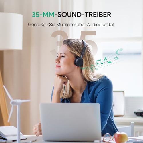 Yealink UH42 USB Headset mit Mikrofon Mono Kabelgebundenes PC Headset über Kabel USB-C/A Geräuschunterdrückung Kopfhörer für Büro Office Callcenter Bild 4