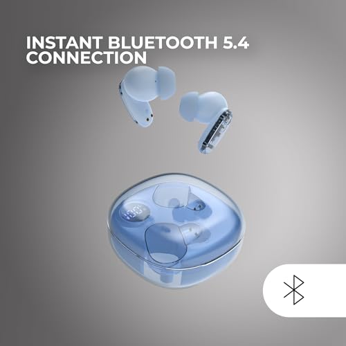 Mars Gaming MHIB2, Bluetooth 5.4 Kopfhörer, Immersiver Klang, Ergonomisches Halbtransparentes und Ultrakompaktes Design, 24 Stunden Wiedergabe, Kabellose Ohrhörer mit Etui und LED-Anzeige, Blau Bild 4
