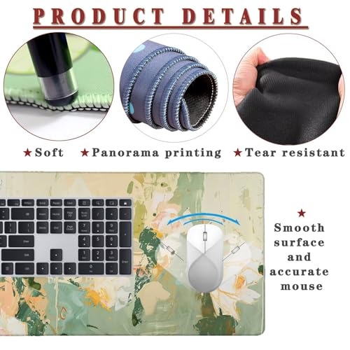 Mauspad XXL 1400x800x4mm Wasserdicht Schreibtischunterlage rutschfeste Speed Gaming Mousepad Gifts (2) Groß Desk Mouse Mat Maus Pad, Schreibtisch Unterlage Deko für PC, MacBook, Laptop, Home Office Bild 4