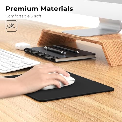 cimetech Mauspad 260 x 21 x 3 mm Gaming Mousepad mit Wasserdicht und Rutschfester Gummi für PC-Büro, Arbeit, Gaming, Studium, Laptop, Computer, Zuhause-Schwarz Bild 3