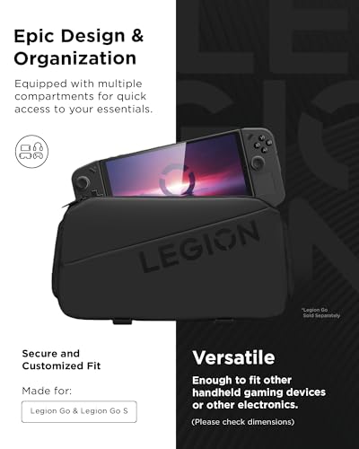 Lenovo Legion Schultertasche | Legion Sling Bag | Passend für Legion Go und Legion Go2 | Schwarz Bild 3