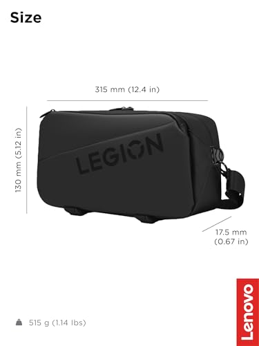 Lenovo Legion Schultertasche | Legion Sling Bag | Passend für Legion Go und Legion Go2 | Schwarz Bild 7