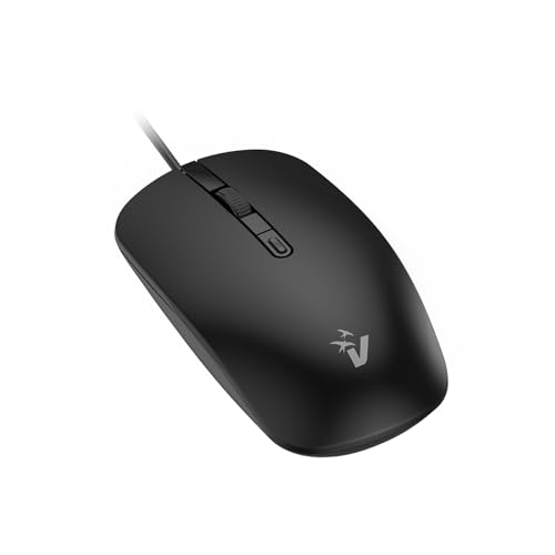Vultech MOU-10 Maus mit USB-Kabel, leise, DPI Switch einstellbar 1000-2000, 4 Tasten + Scrollrad, ergonomisch, Ultraleicht, Plug and Play für Windows, Mac OS X und Linux Bild 1