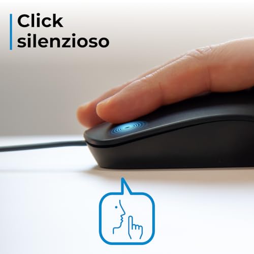 Vultech MOU-10 Maus mit USB-Kabel, leise, DPI Switch einstellbar 1000-2000, 4 Tasten + Scrollrad, ergonomisch, Ultraleicht, Plug and Play für Windows, Mac OS X und Linux Bild 4