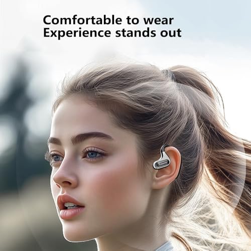 Kopfhörer kabellos Bluetooth Bluetooth 5.3 mit 70 Std Spielzeit, IP5 Wasserdicht ，360° Neuer verbesserter Panoramaklang für Schwimmen Radfahren Laufen F8 (technoschwarz) Bild 5