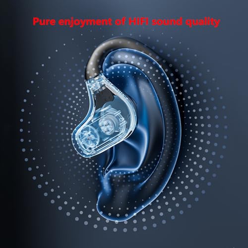 Kopfhörer kabellos Bluetooth Bluetooth 5.3 mit 70 Std Spielzeit, IP5 Wasserdicht ，360° Neuer verbesserter Panoramaklang für Schwimmen Radfahren Laufen F8 (technoschwarz) Bild 6