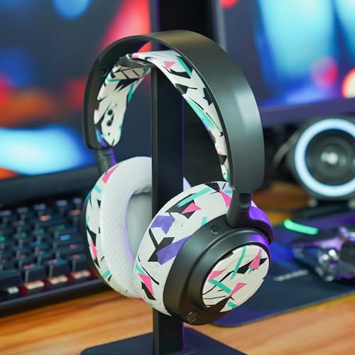 WC Mod Kit Nova Pro Wireless & Nova Elite – Kühlende Gel-Ohrpolster, Silikon-Kopfband und Magnetplatten für SteelSeries Arctis Nova Pro Wireless & Nova Elite von Wicked Cushions | 90's White Bild 3