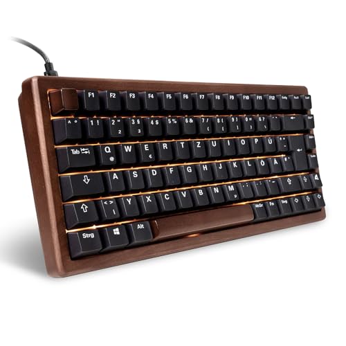 Sharkoon Skiller SGk50 S3 Wood, PBT, RGB Gaming Keyboard, 75% DE-Layout Bild 1