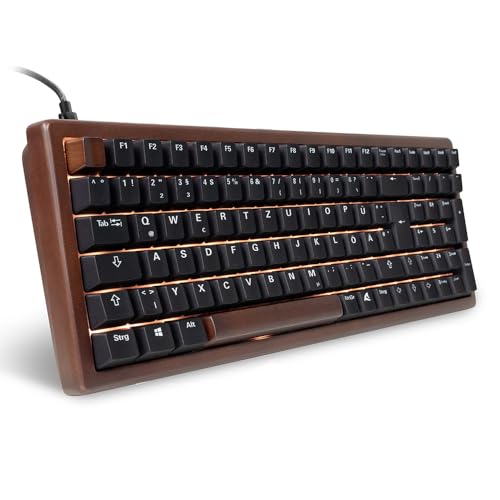 Sharkoon Skiller SGk50 S2 Wood, PBT, RGB Gaming Keyboard, 96% DE-Layout Bild 1