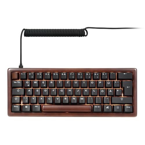 Sharkoon Skiller SGk50 S4 Wood, PBT, RGB Gaming Keyboard, 60% DE-Layout Bild 2